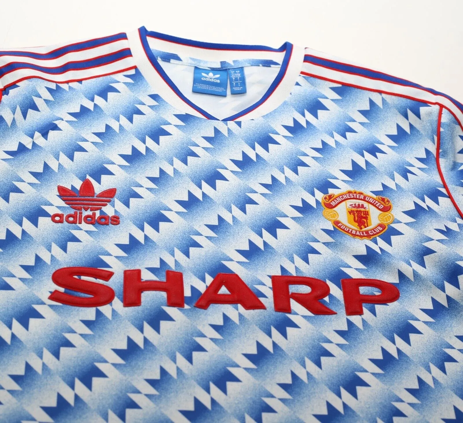 1990/92 MANCHESTER UNITED Retro adidas Originals Away Football Shirt (M/L)