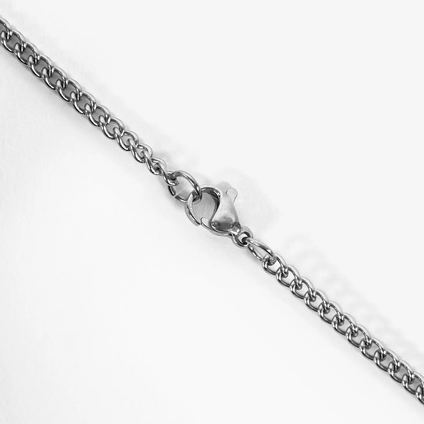 38 Number Pendant with Chain Necklace - Stainless Steel