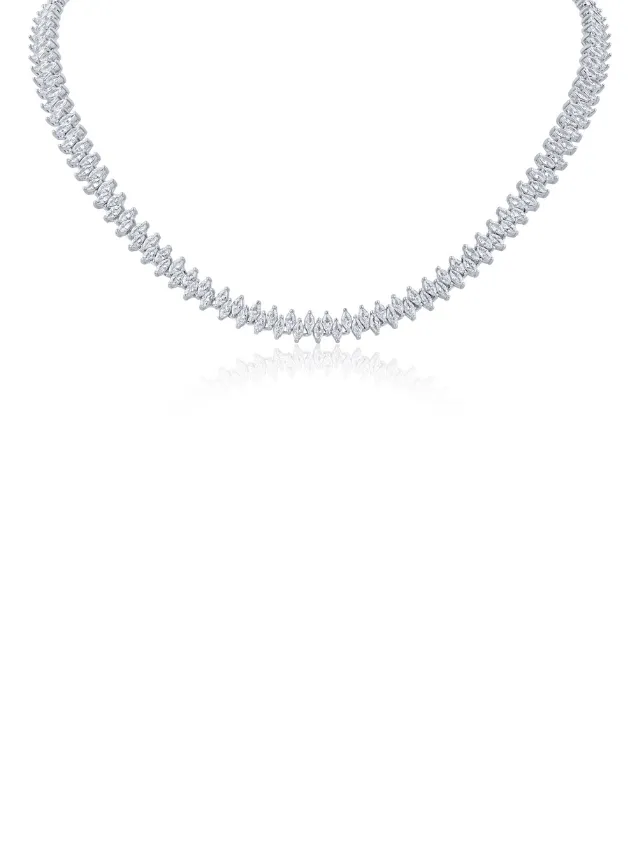 Alternating Marquise CZ Necklace