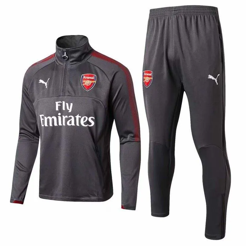 ARSENAL FC 17/18 SOCCER Training Kits Grey Tracksuits