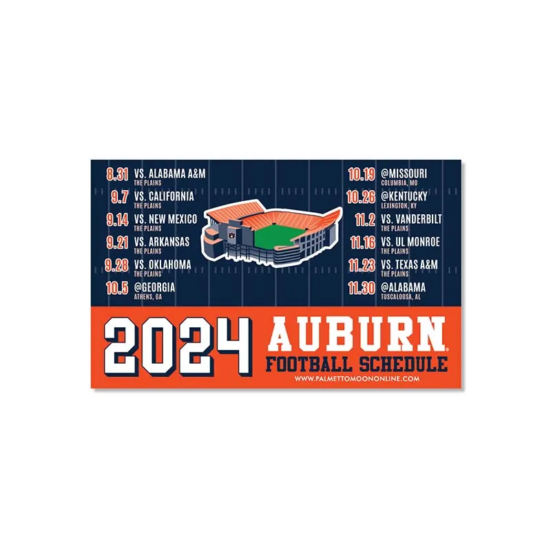 Auburn 2024 Football Schedule Magnet