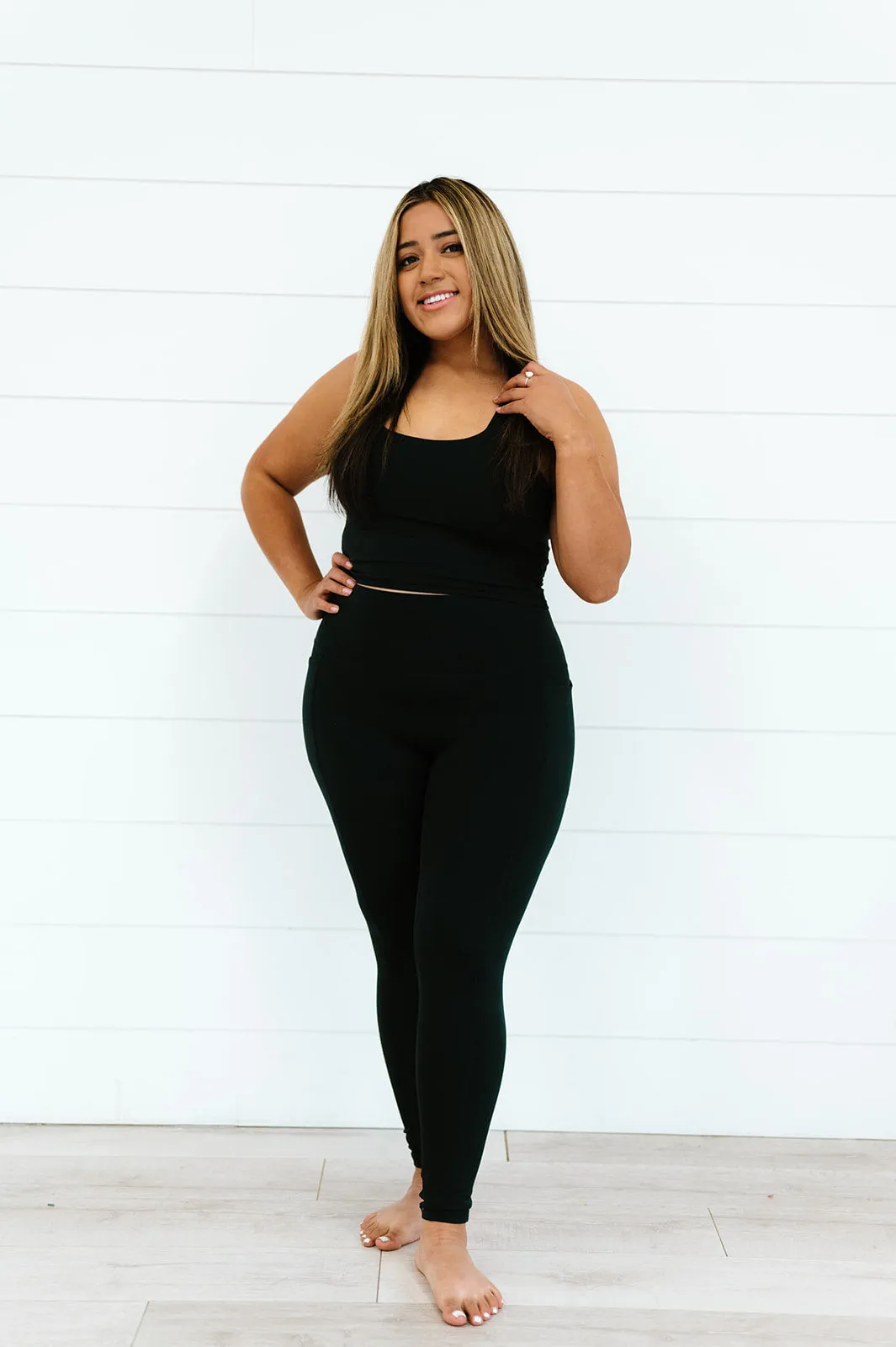 Balance High Waisted Leggings | Black