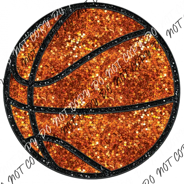Basketball faux sequin DTF Transfer