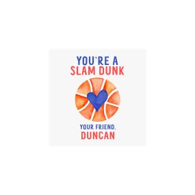 Basketball Valentine Gift Tags & Stickers- Multiple Colors
