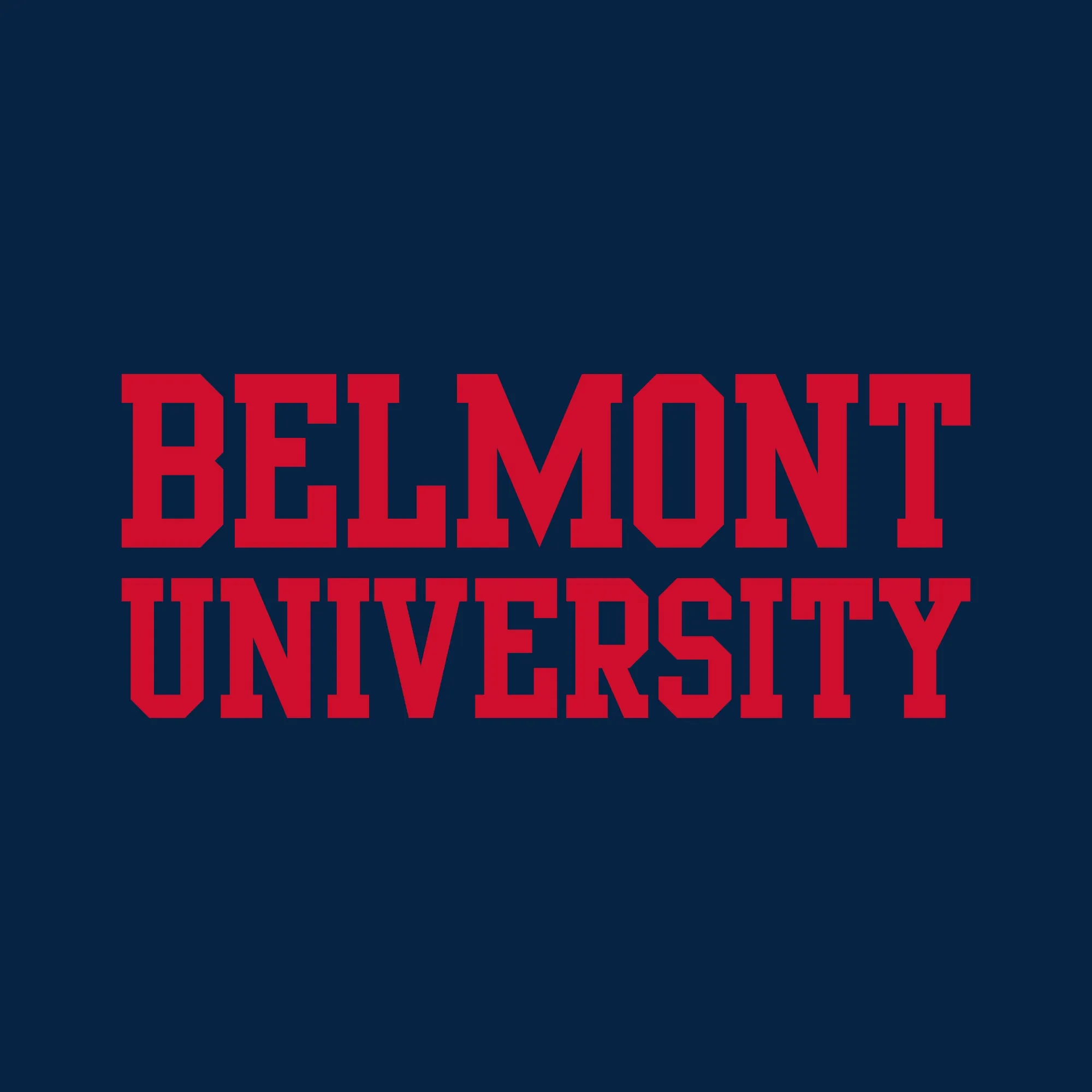 Belmont University Bruins Basic Block Women's Basic Cotton T Shirt - Navy