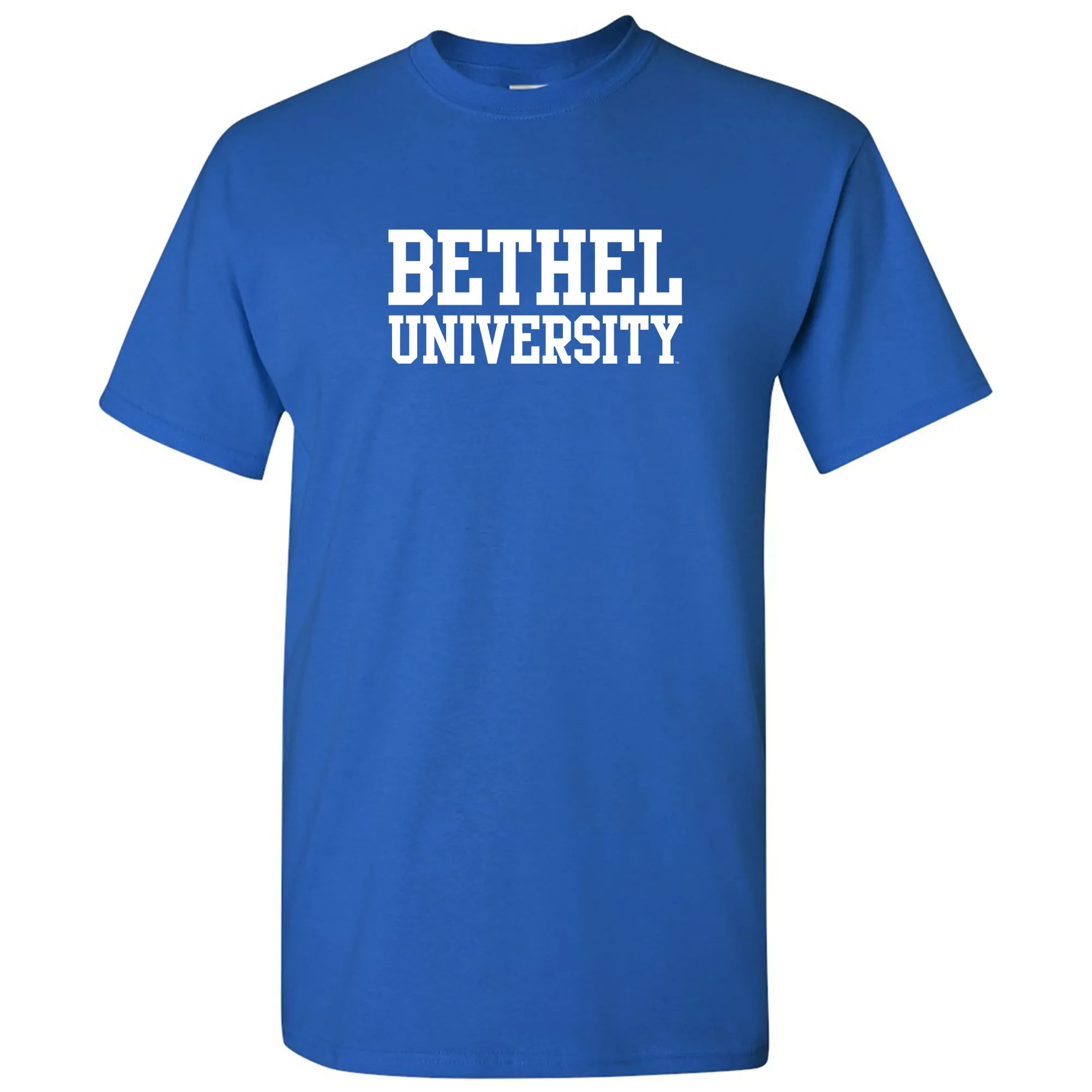 Bethel University Pilots Basic Block Short Sleeve T Shirt - Royal
