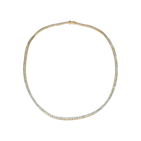 Blue Topaz Tennis Necklace