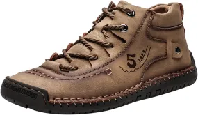 BORAMAX Mens Casual Shoes Fashion Sneakers Non Slip PU Leather Classic Walking Shoes Suit Shoes Autumn Mid Top Men Shoes