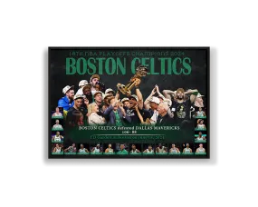 Boston Celtics 2024 Championship Team Celebration Frame
