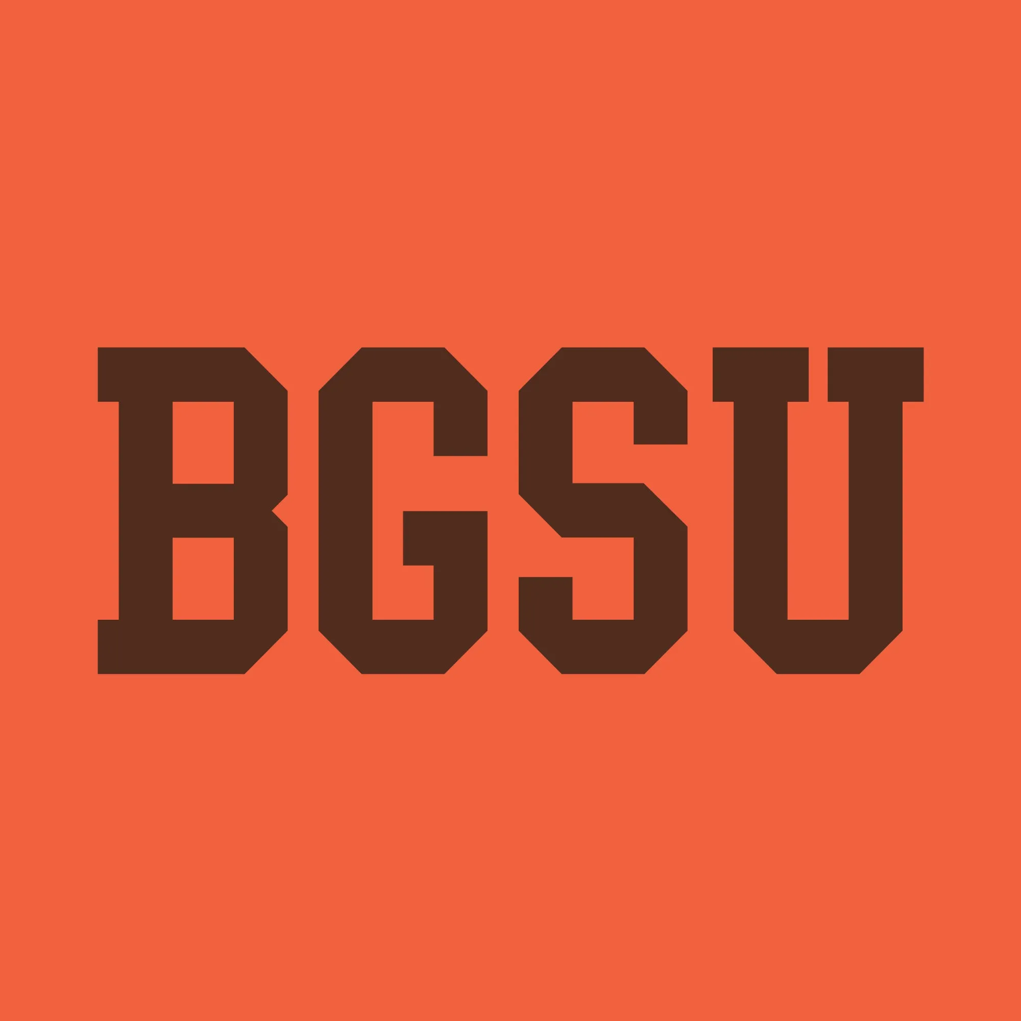 Bowling Green State University Falcons Basic Block Youth Cotton Short Sleeve T Shirt - Orange