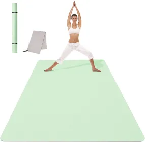 CAMBIVO Large Yoga Mat (6'x 4'), Extra Wide Workout Mat for Men and Women, 1/3 &1/4 Thick Exercise Fitness TPE Mat for Home Gym, Yoga, Pilates, Workout