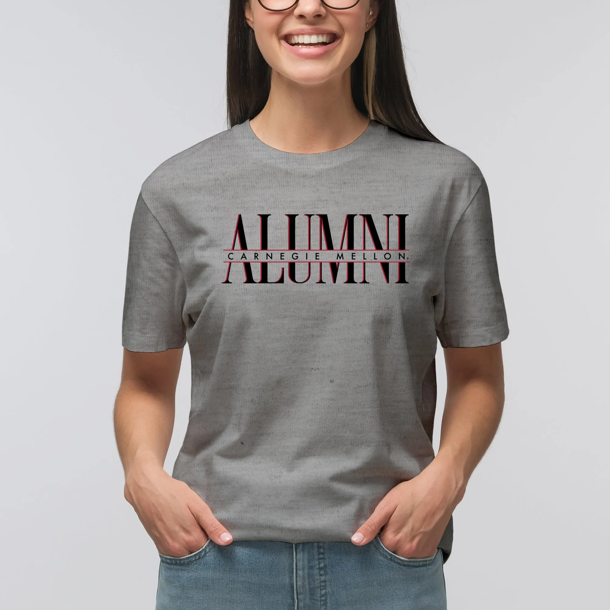 Carnegie Mellon Tartans Classic Alumni T Shirt - Sport Grey