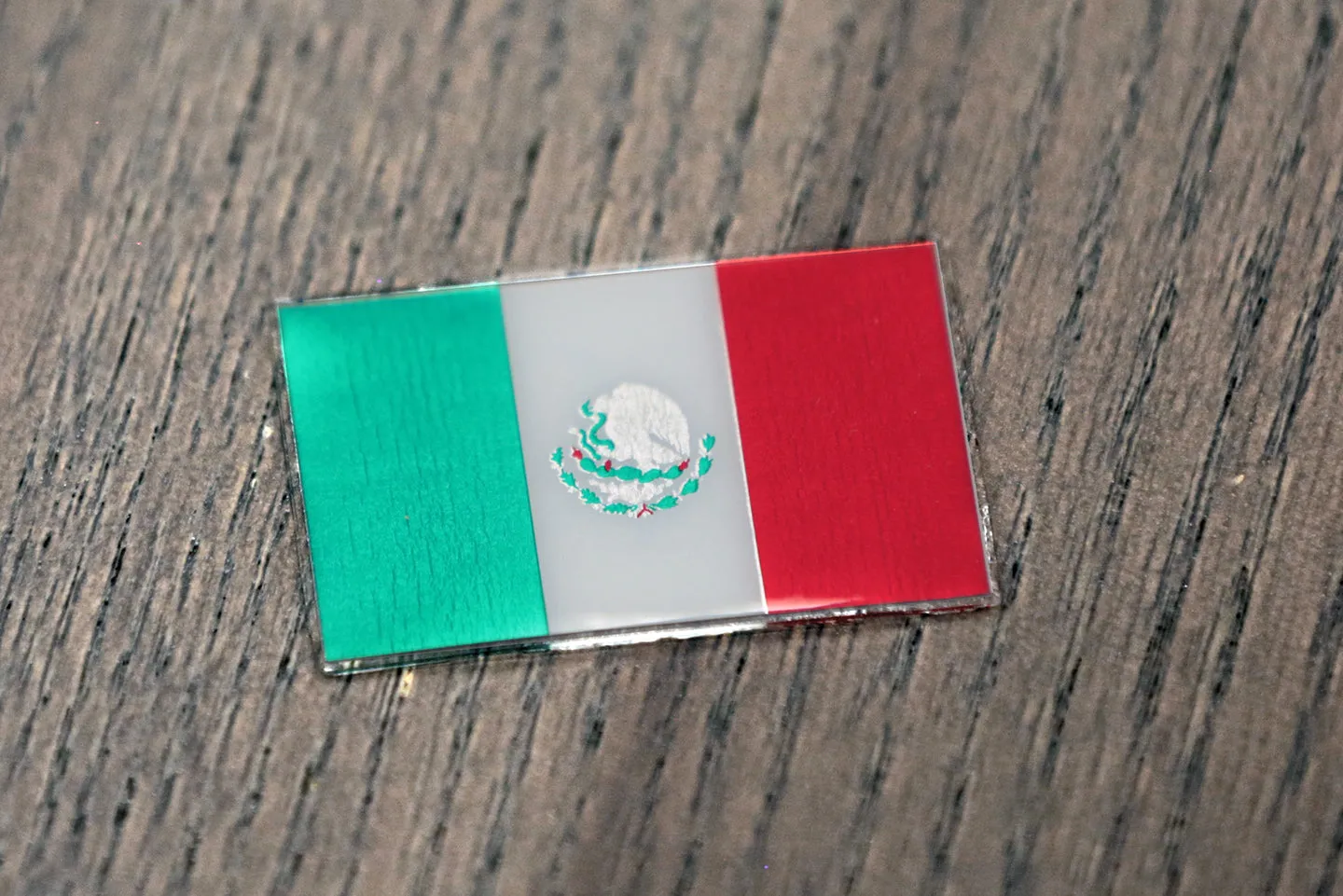 Chrome Country Flag Football Helmet Decal