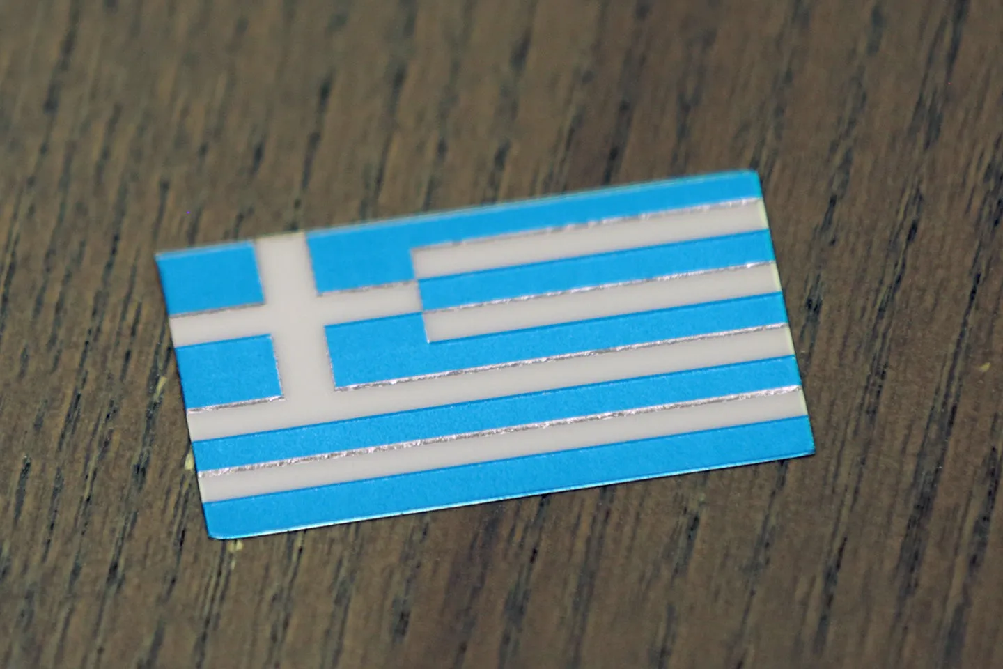 Chrome Country Flag Football Helmet Decal