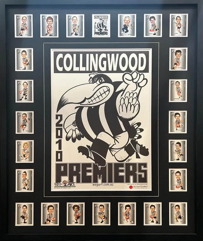 COLLINGWOOD 2010 PREMIERS WEG ART FRAMED