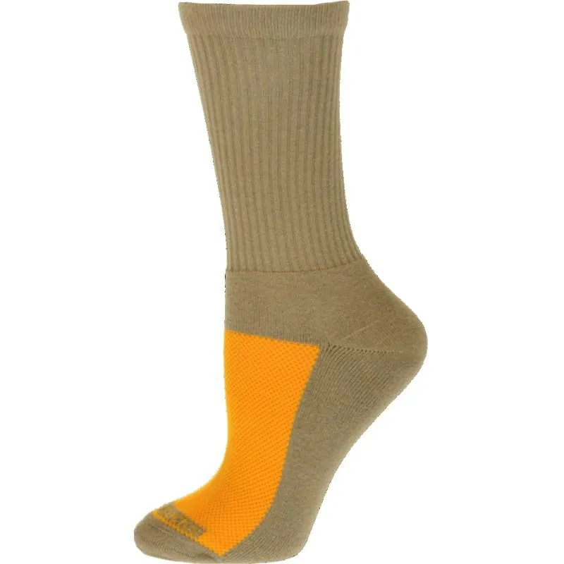 Cotton Crew Mesh Top Cushioned Sole Performance Socks for Women