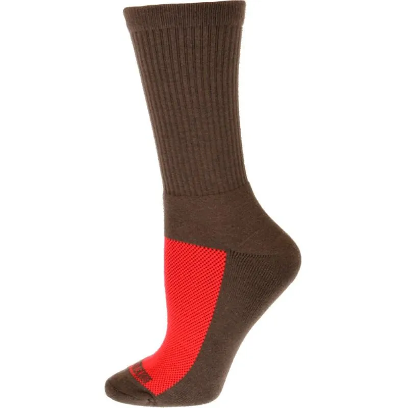 Cotton Crew Mesh Top Cushioned Sole Performance Socks for Women