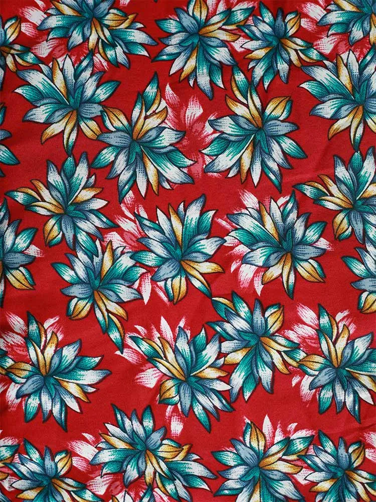 Crepe Digital Floral Printed Running material