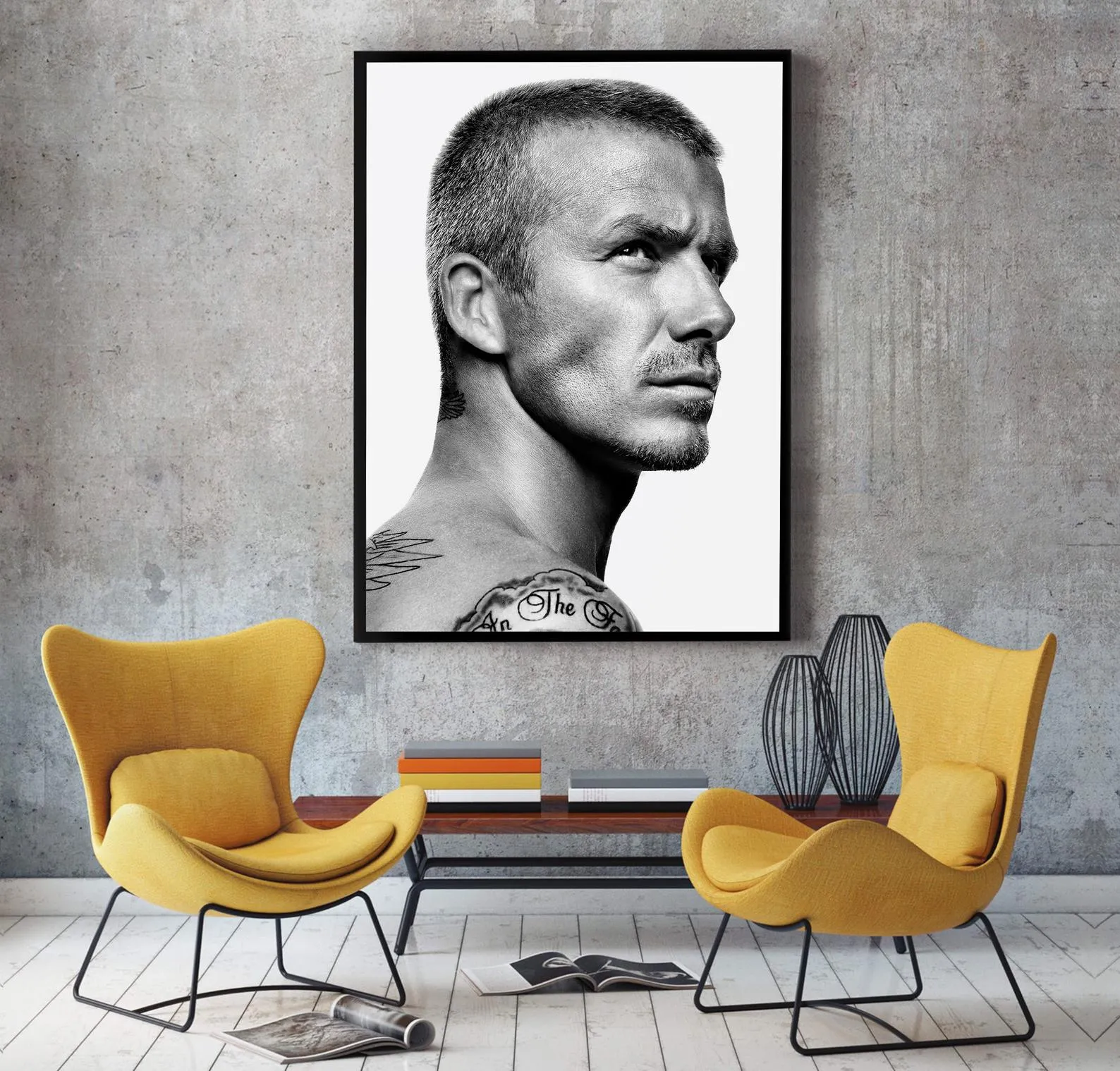 David Beckham Poster, Beckham Art, Football Poster, Manchester United Art, Canvas Poster, Rolled Canvas, Home Decoration, Wall Art