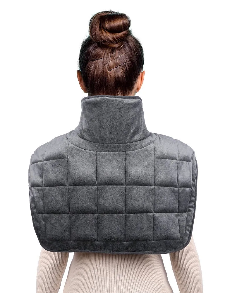 Extra Large Weighted Heating Pad for Neck and Shoulders with 4 Heat Modes