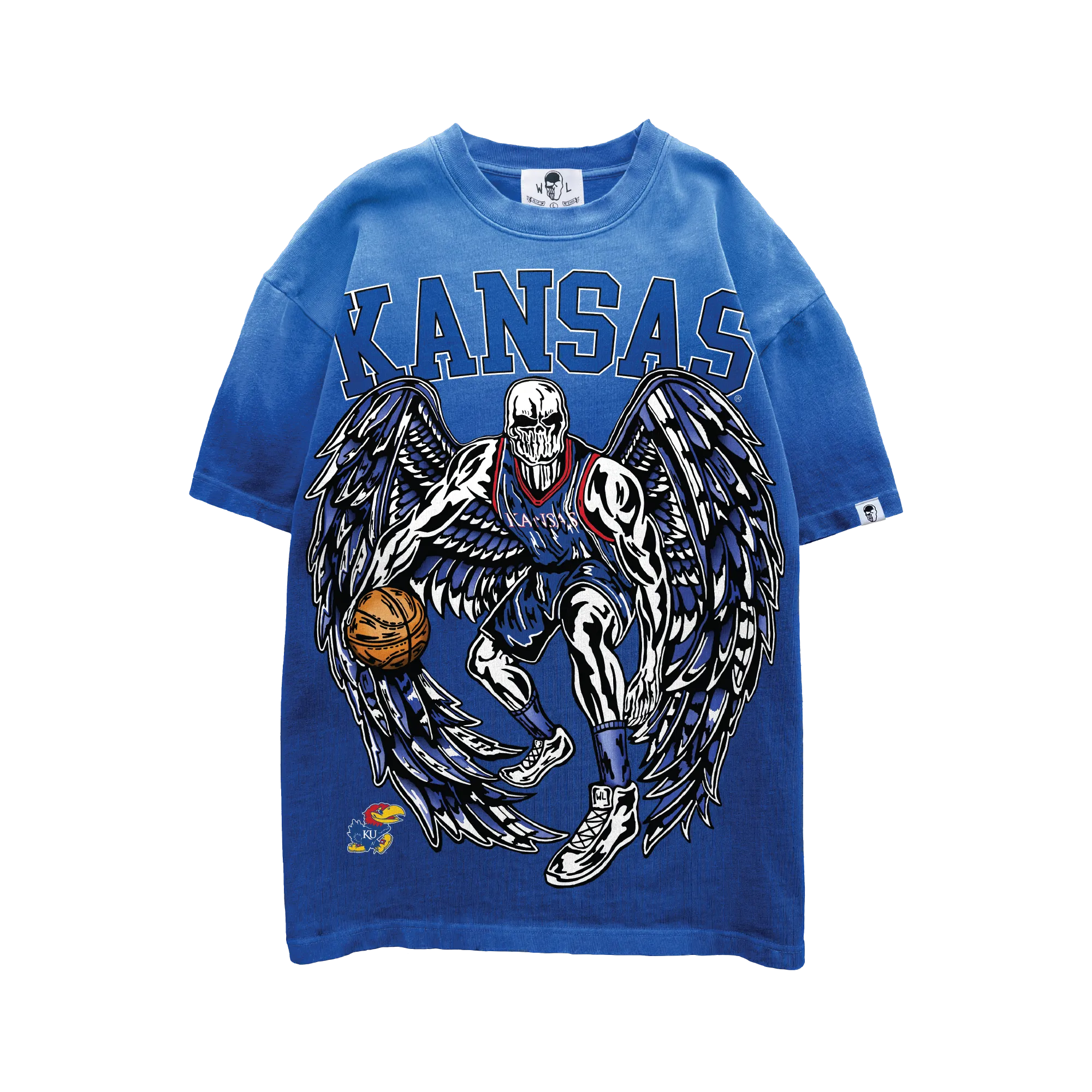 Kansas Jayhawk T-Shirt - Faded Blue