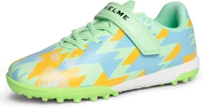 KELME Kids' Indoor Soccer Cleats, Breathable Mesh Turf Futsal Shoes, Turn-Lock, Boys Girls Football Baseball Softball Sneaker for Little/Big Kid