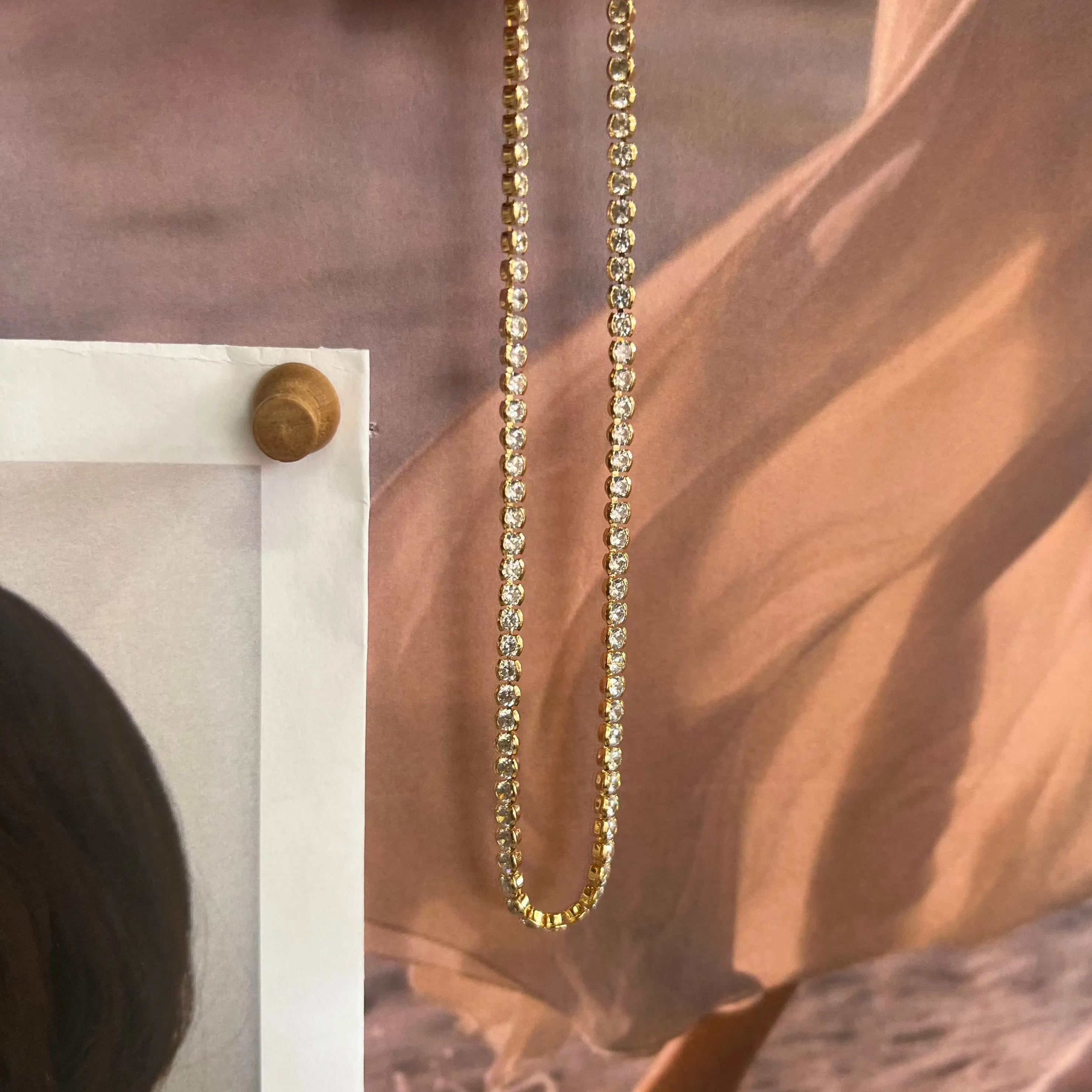 Lenore Crystal Tennis Necklace