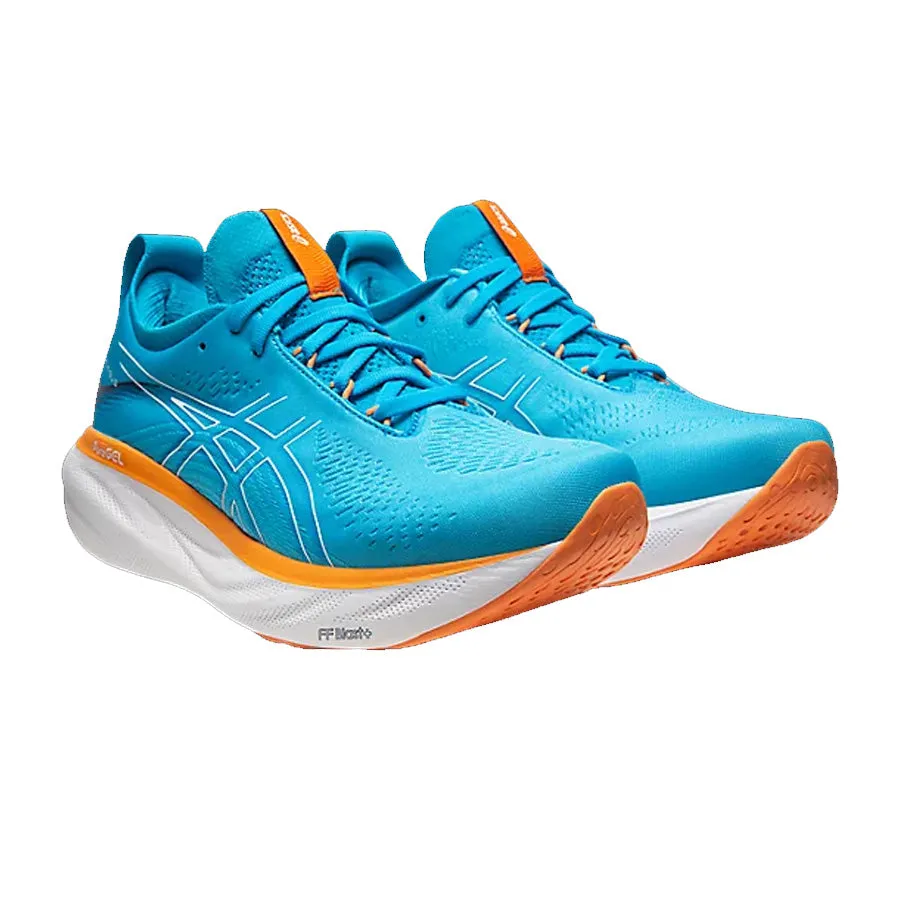 Men's Gel-Nimbus 25 Wide (Island Blue/Sun Peach)