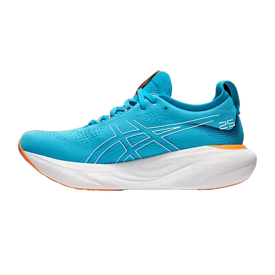 Men's Gel-Nimbus 25 Wide (Island Blue/Sun Peach)