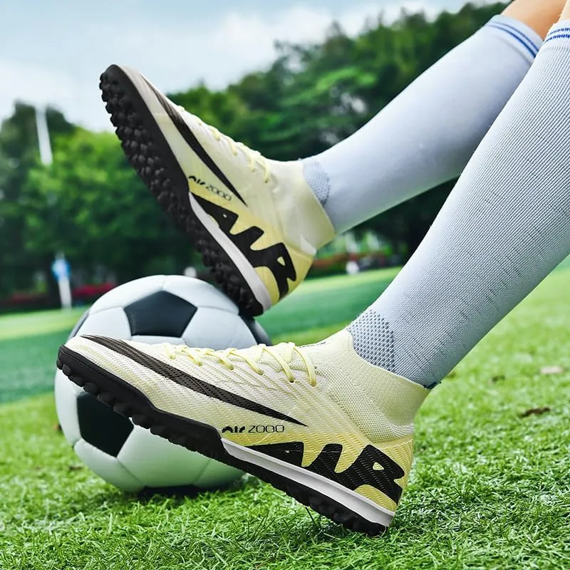 Mens Soccer Cleats Football Boots Professional Training Turf Mens Outdoor Indoor Sports Athletic Big Boy's Sneaker Indoor Shoes for Kids Soccer