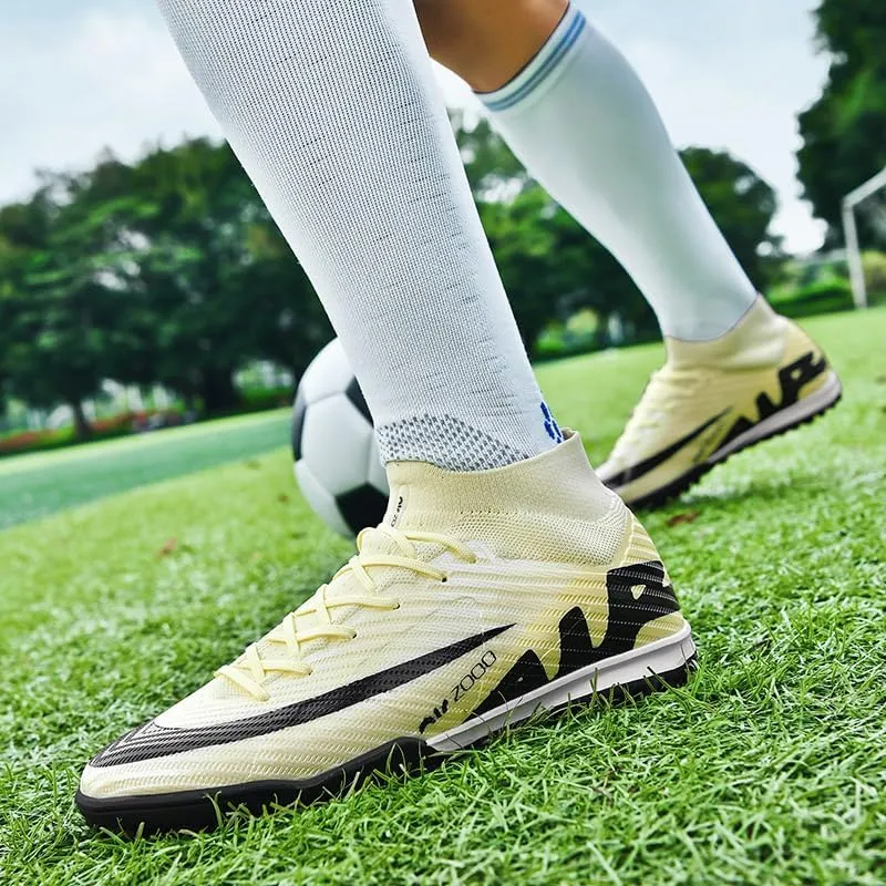 Mens Soccer Cleats Football Boots Professional Training Turf Mens Outdoor Indoor Sports Athletic Big Boy's Sneaker Indoor Shoes for Kids Soccer