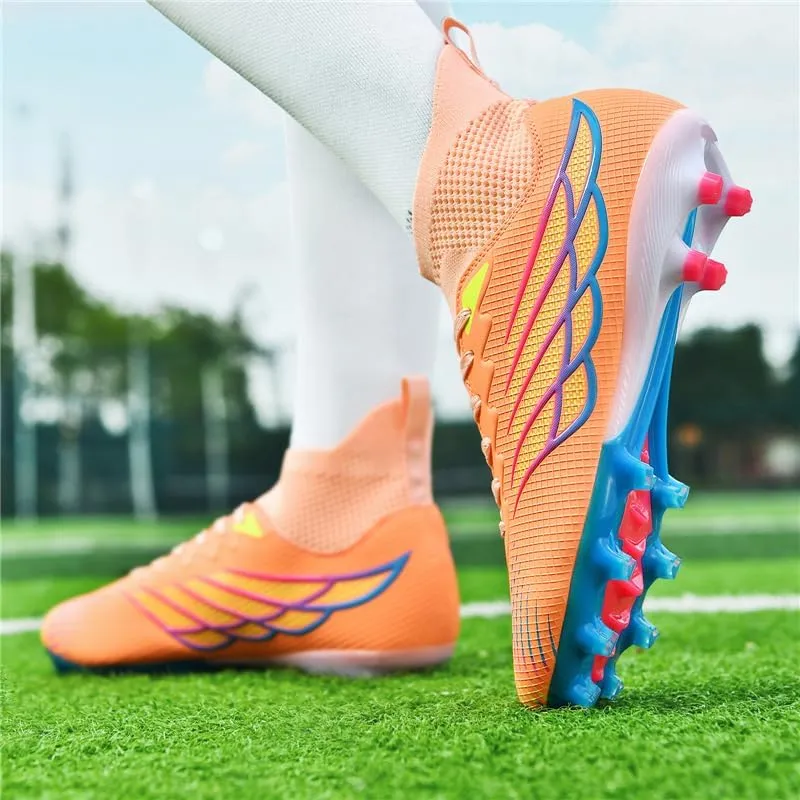 Men's Soccer Shoes Boys Students Grass Training Shoes Outdoor Football Shoes Unisex