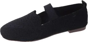 Mesh Knit Ballet Flat Shoes for Women, Classic Round Toe Flats Foldable, Walking Dress Shoes, Slip on Loafers Flats