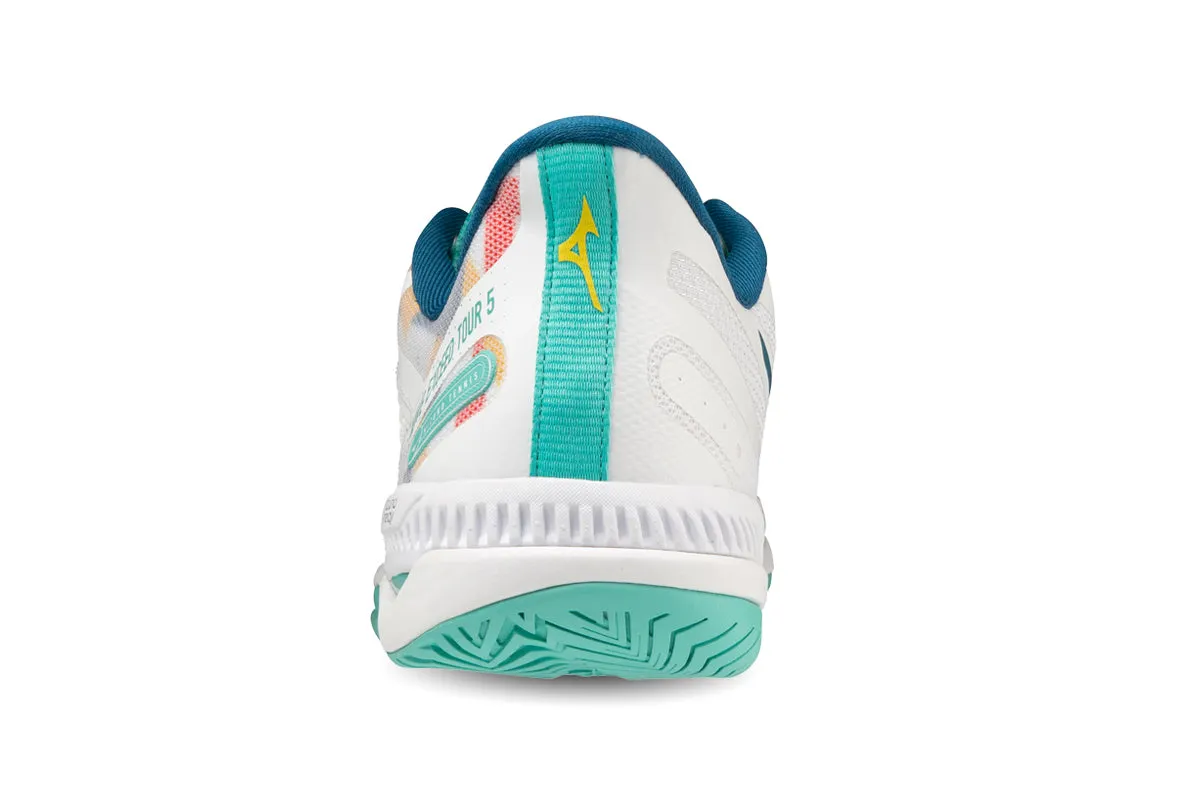 Mizuno Wave Exceed Tour 5 AC B White/turquoise/moroccan Blue Womens