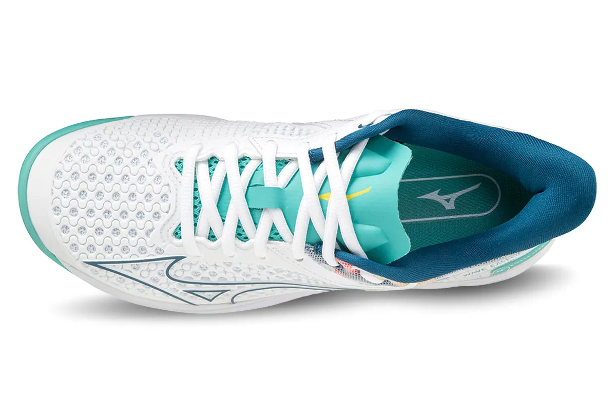 Mizuno Wave Exceed Tour 5 AC B White/turquoise/moroccan Blue Womens
