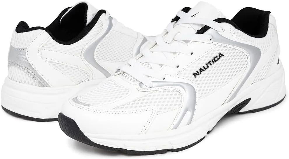 Nautica Mens Running Sneakers Sport Fashion Lace-Up Athletic Soft Shoes for Gym Tennis Men  Cushioned, Breathable, Lightweight & Comfortable