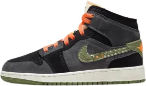 Nike Youth Air Jordan 1 Mid Se GS Electro Orange