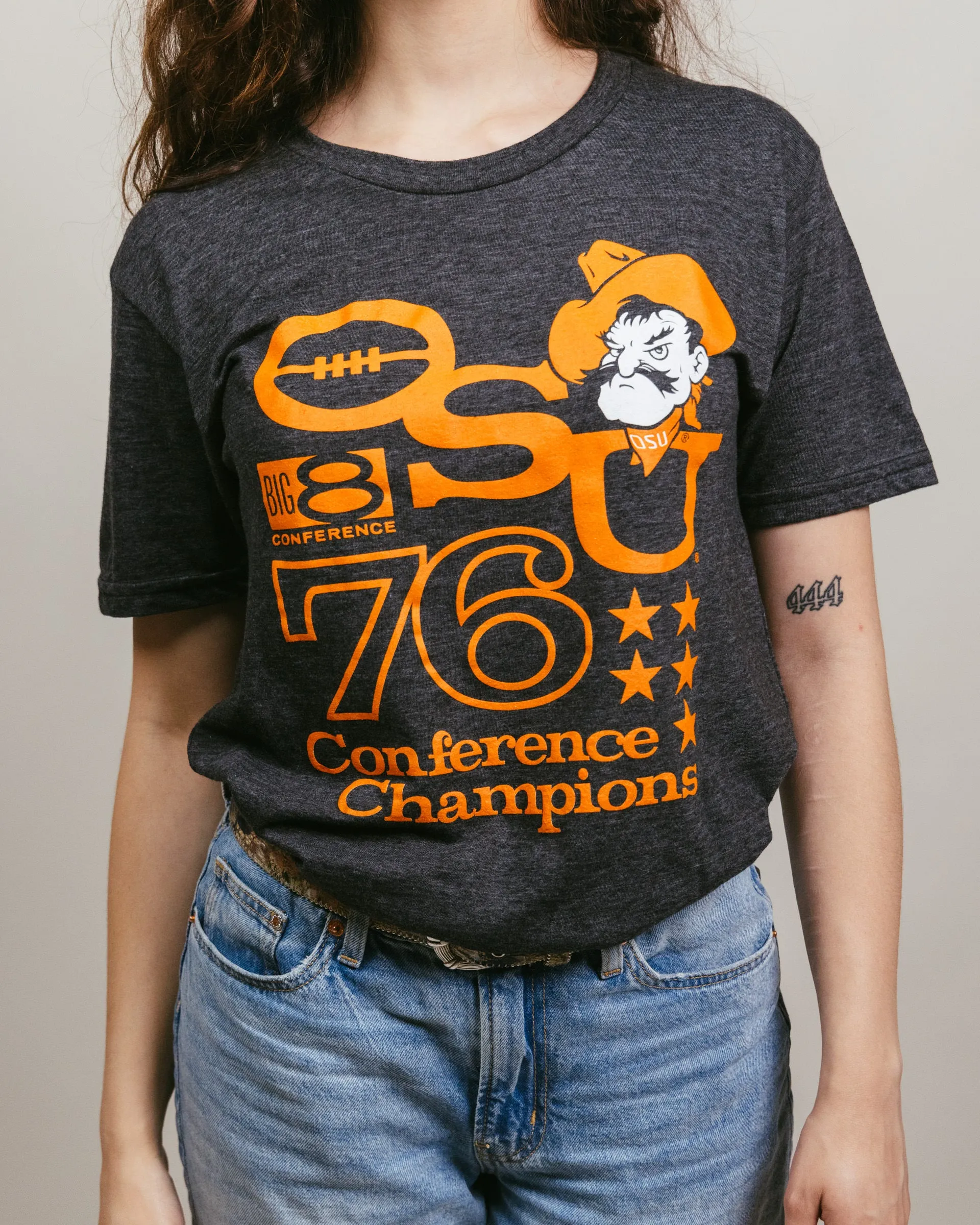 OSU Cowboys 1976 Big 8 Champions Black T-Shirt
