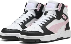 PUMA Men's Mid-Top Sneaker, White Rose Mauve Black, 7.5 us