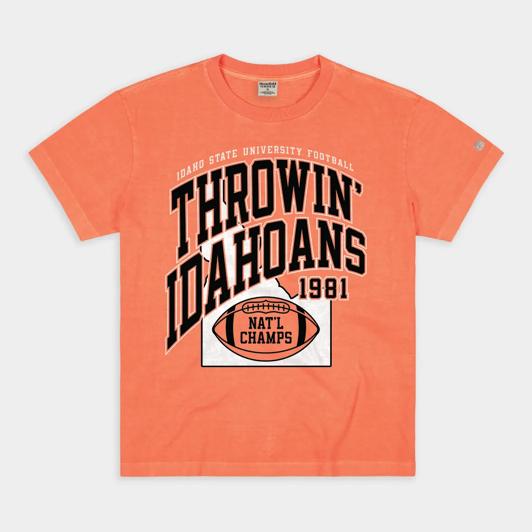 "Throwin' Idahoans" Bengals 1981 Football Tee