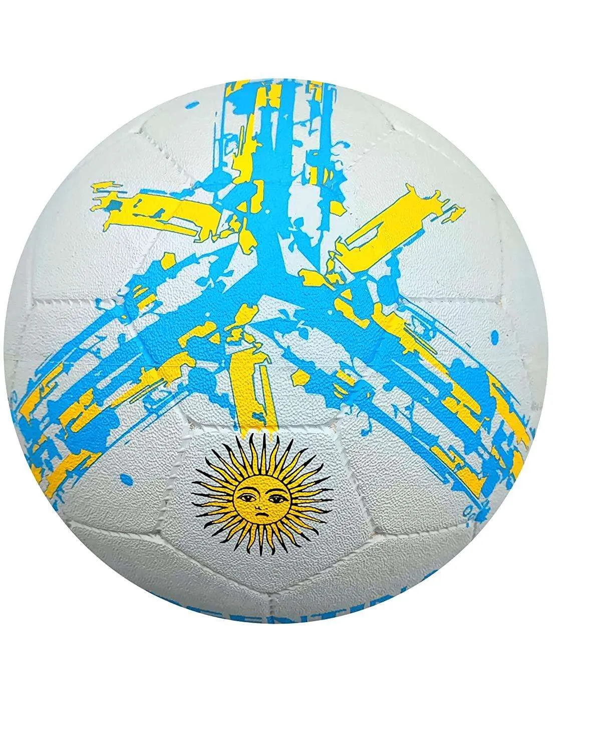 Synco Flag Molded Rubber Football | Size-5 | Soccer Ball| Street Football (Argentina-White)