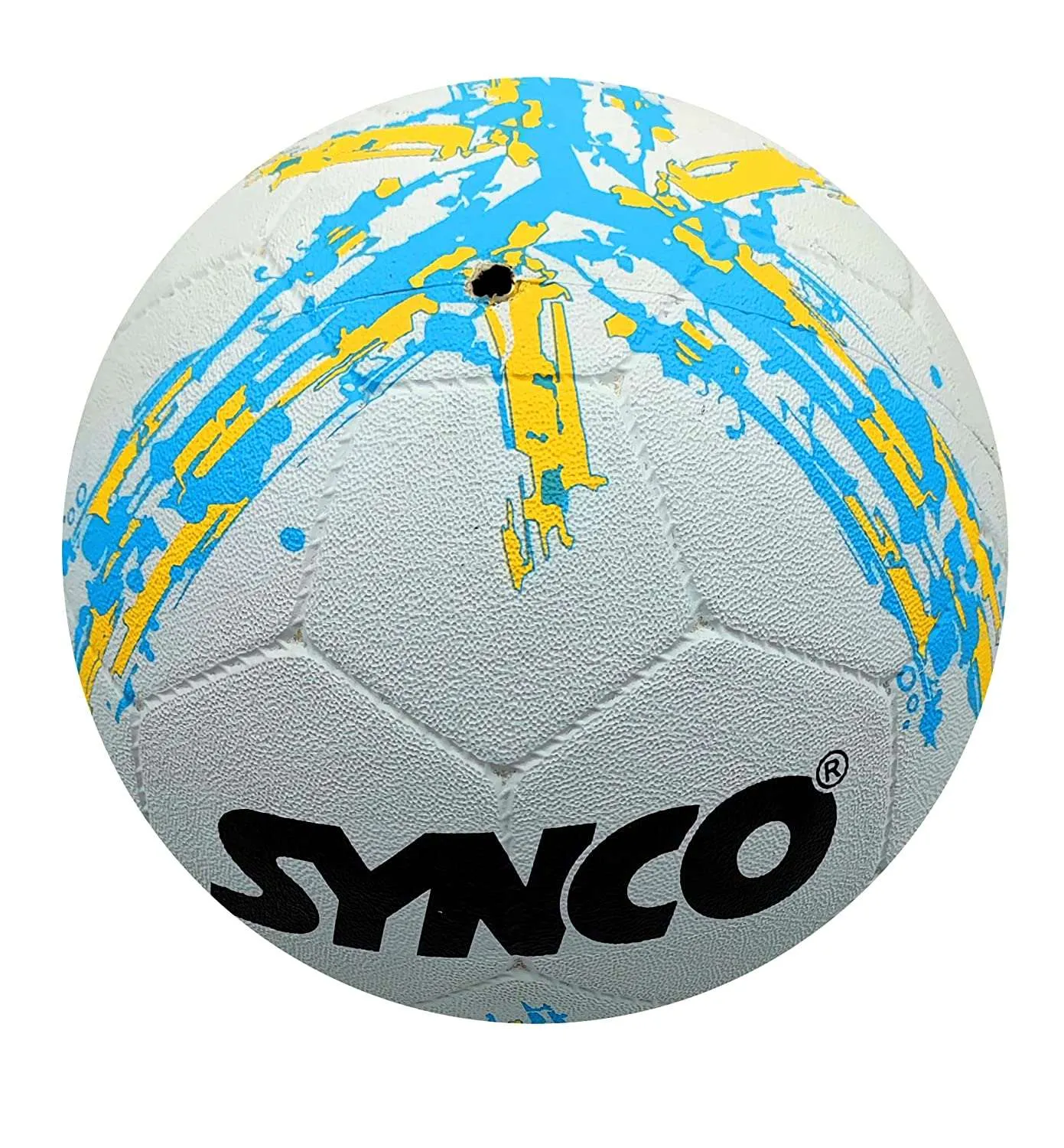 Synco Flag Molded Rubber Football | Size-5 | Soccer Ball| Street Football (Argentina-White)