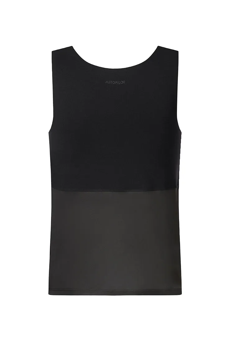 Thelma Mesh & Stretch Jersey Layering Tank