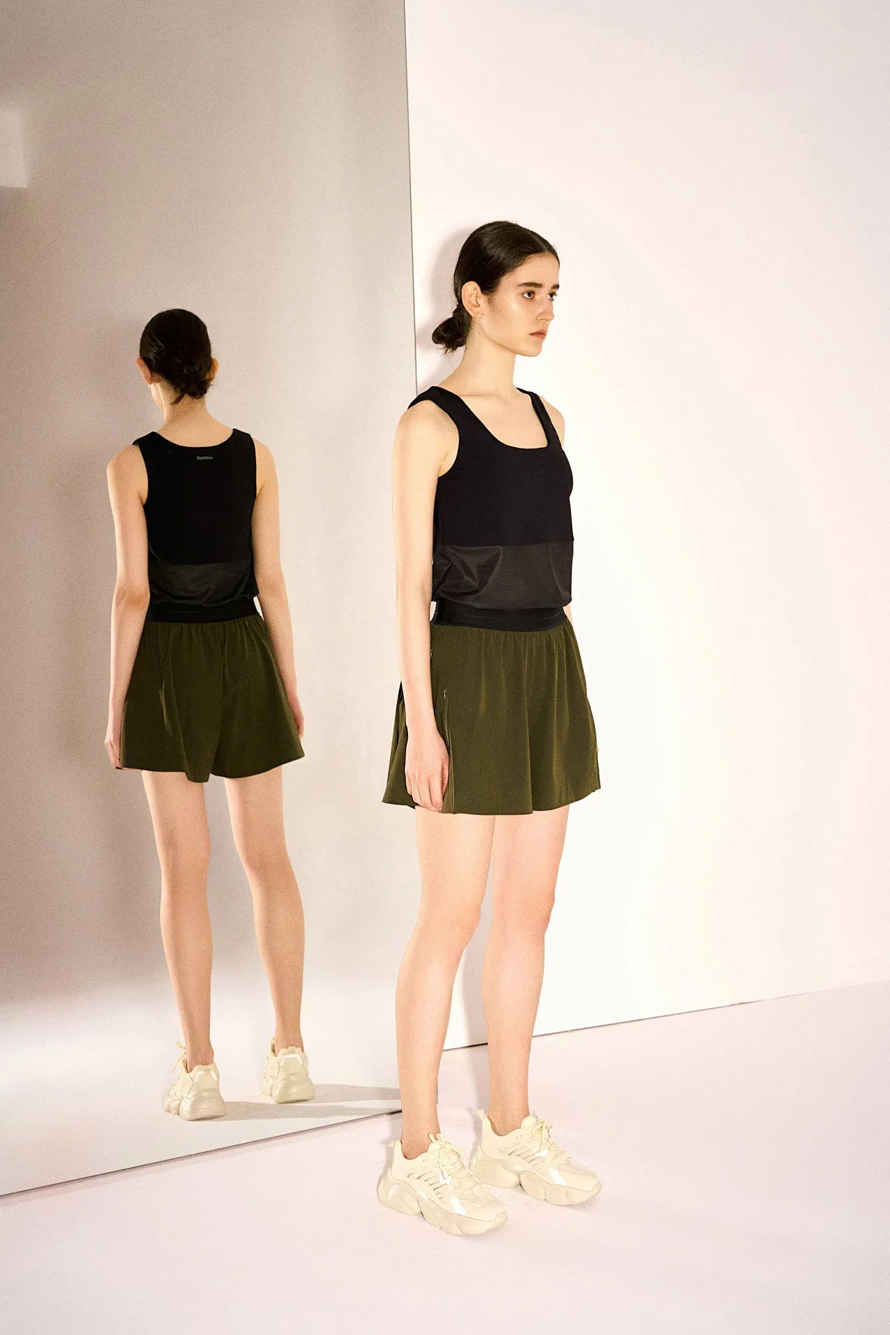 Thelma Mesh & Stretch Jersey Layering Tank