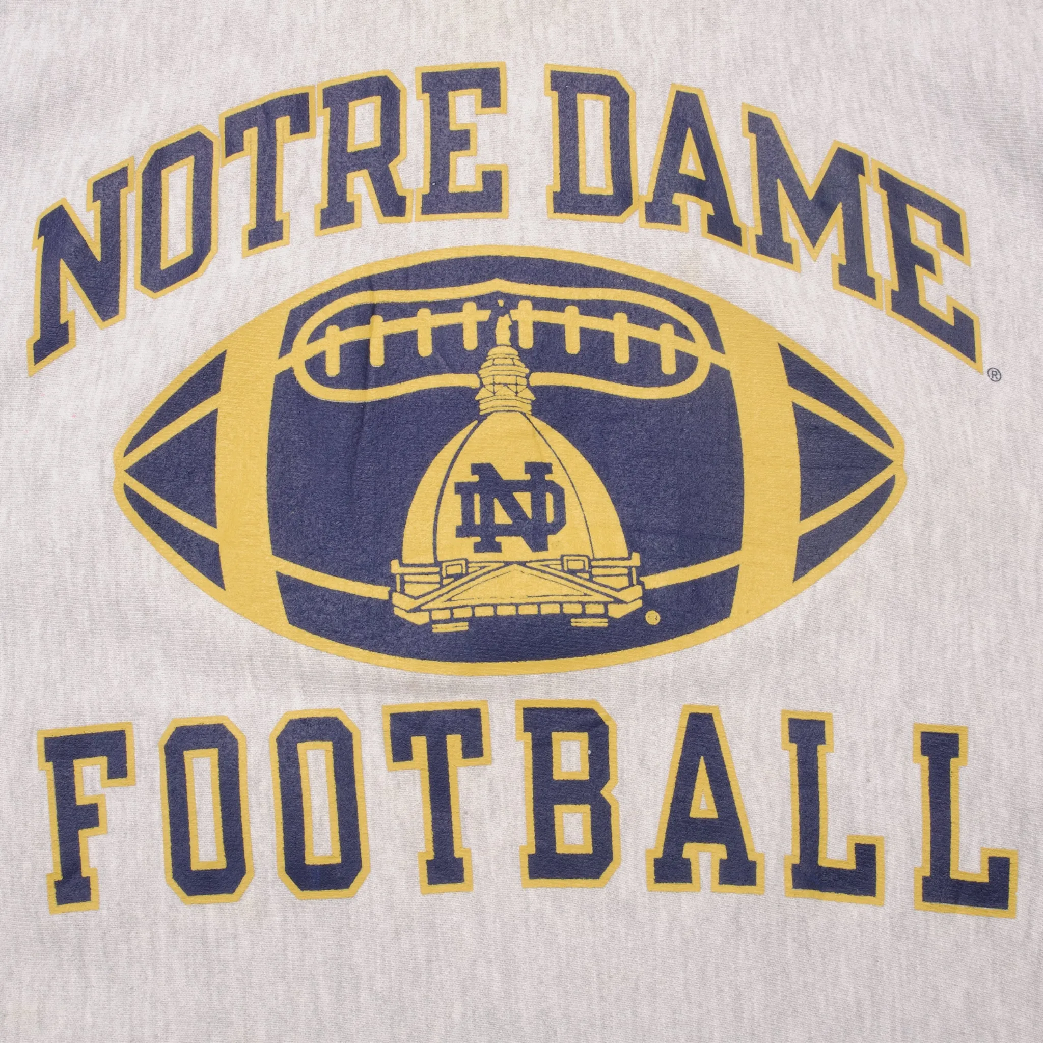 VINTAGE CHAMPION REVERSE WEAVE NOTRE DAME FOOTBALL SWEATSHIRT 1990S LARGE
