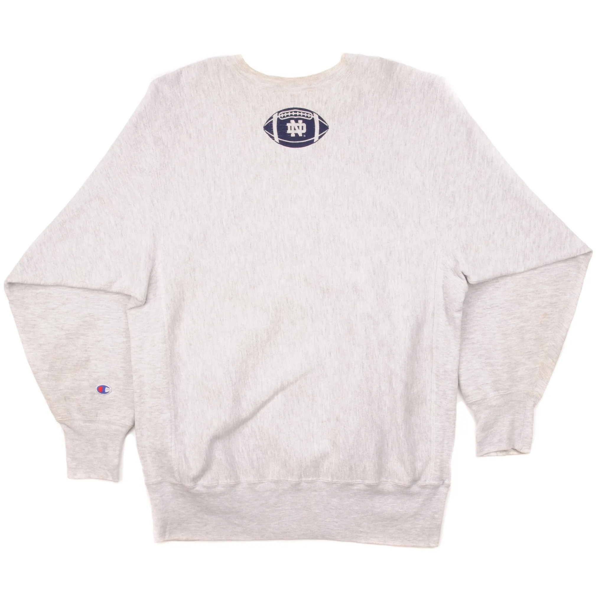 VINTAGE CHAMPION REVERSE WEAVE NOTRE DAME FOOTBALL SWEATSHIRT 1990S LARGE