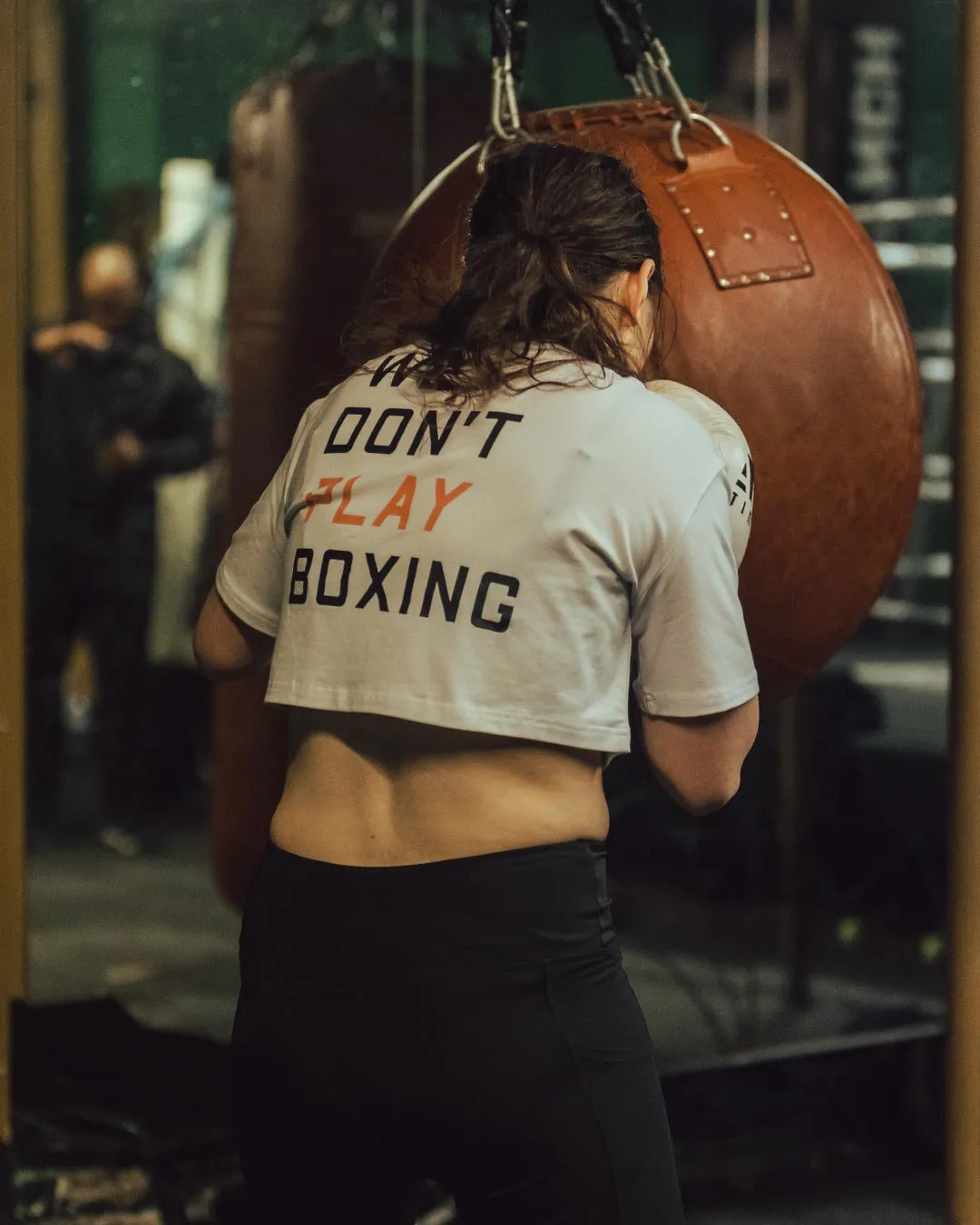 We Don't Play Boxing Crop T-Shirt - Black