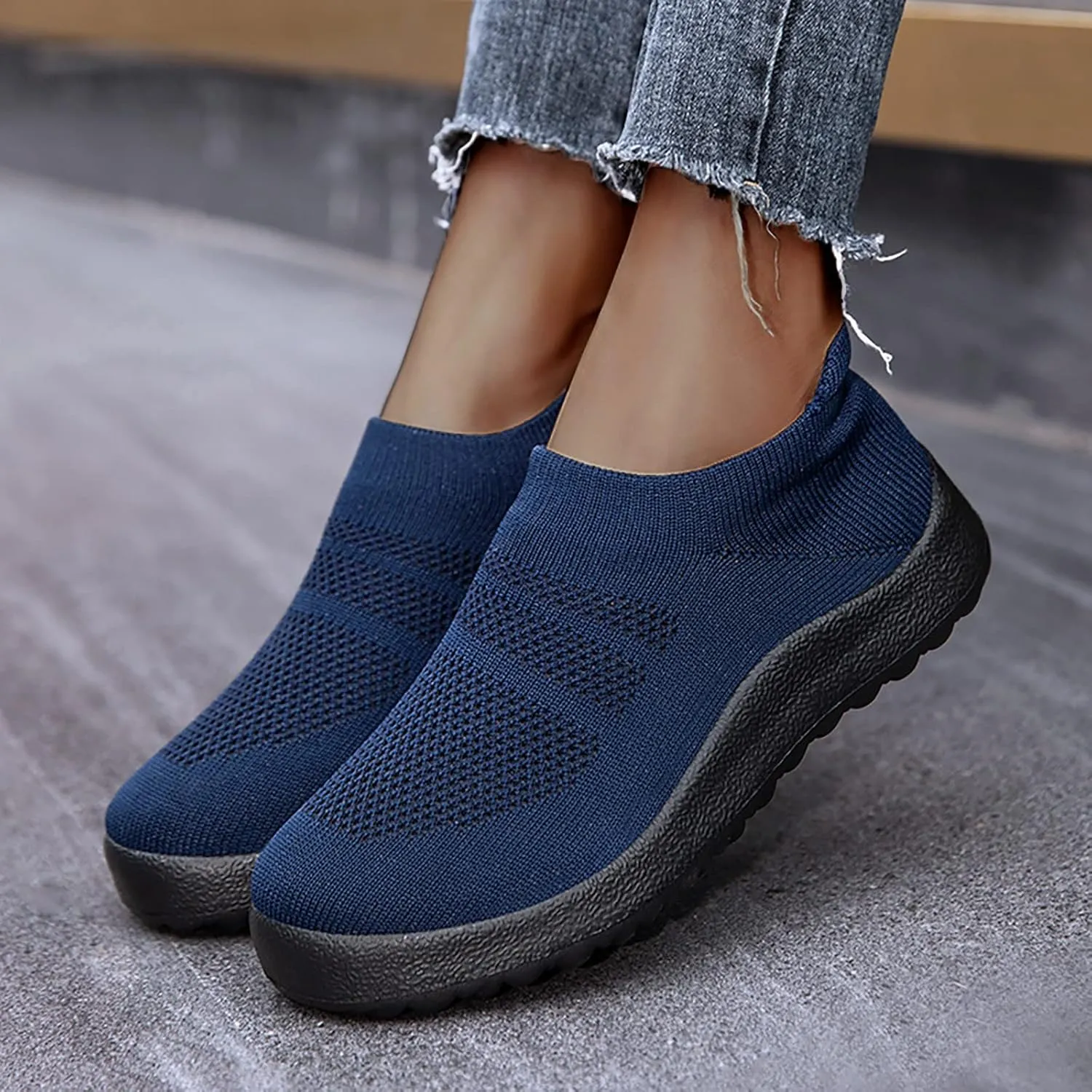 Women Running Shoes Lightweight Tennis Shoes Non Slip Tennis Shoes Womens Flat Feet Men Casual Shoes Dress Sneakers Slip On Tennis Shoe Loafers Shoe