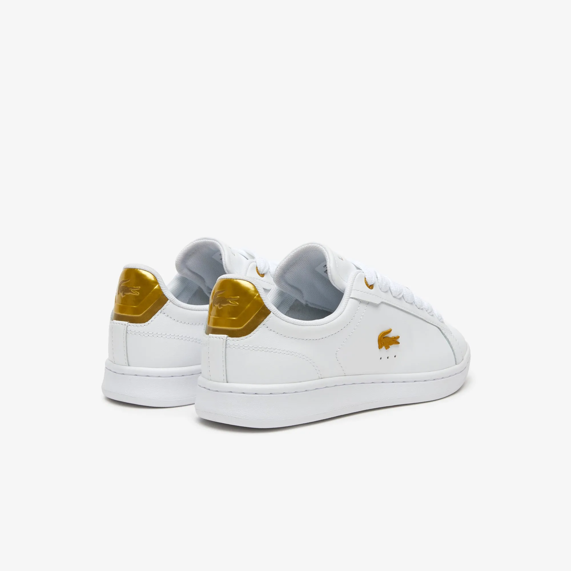 Women's Lacoste Carnaby Pro Leather Metallic Detailing Trainers