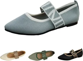 Womens Orthopedic Ballet Flats with Arch Support Breathable Knit Mesh Casual Shoe Comfy Dress Flats for Walking, Work